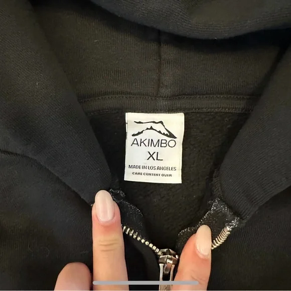 Black Men's Hoodie Jacket - Picture 3 of 3